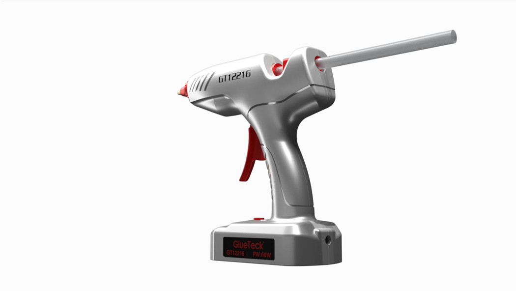 silver hot glue gun